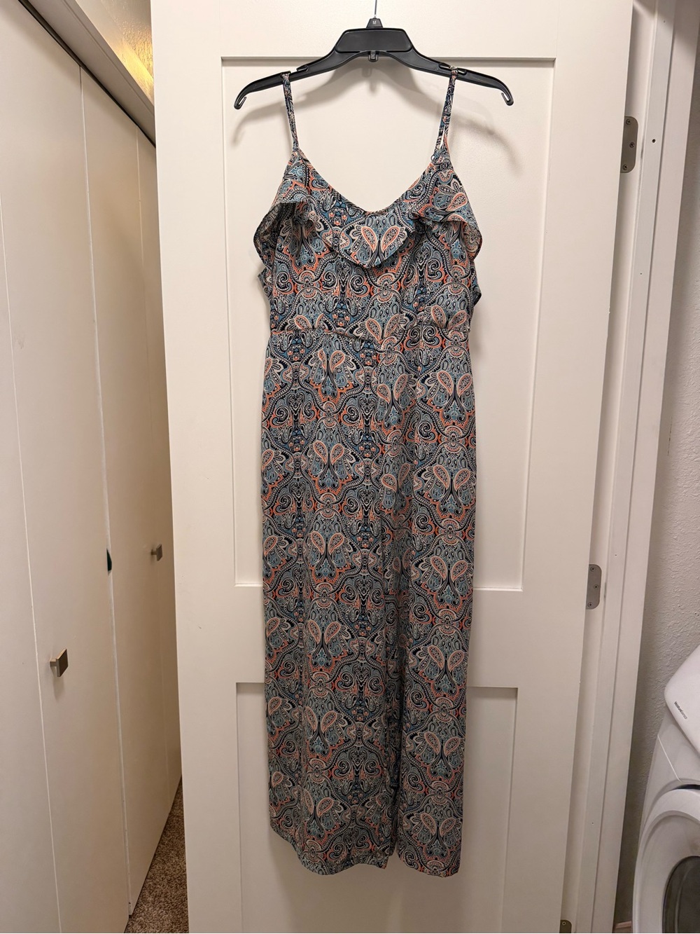 cupcakes & cashmere Paisley-Print Maxi Dress in Teal and Coral